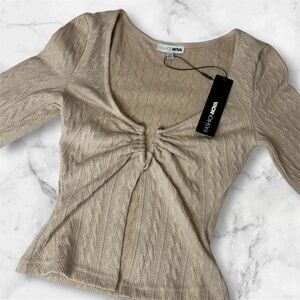 Fashion Nova long sleeve flyaway top